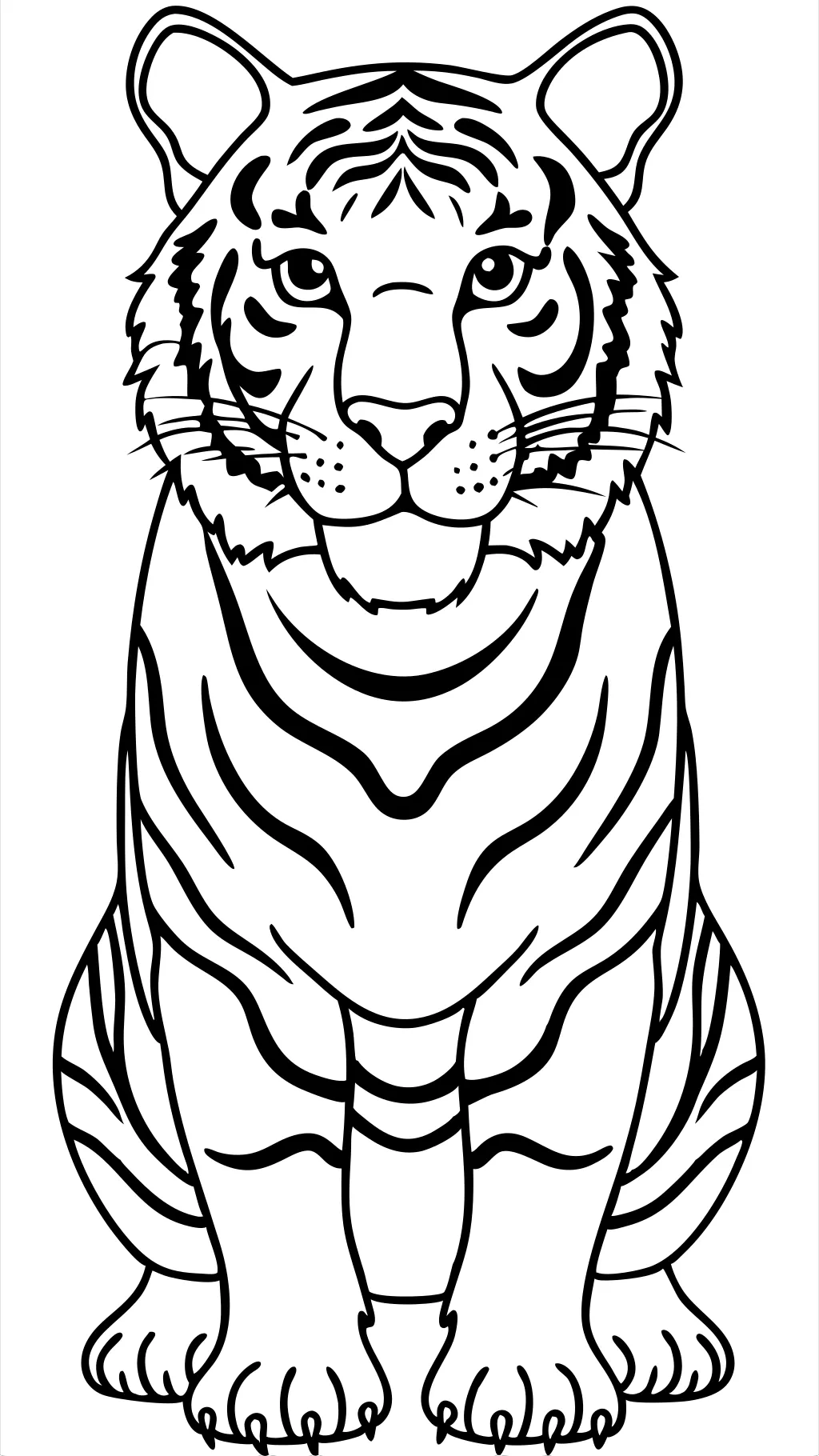 Páginas para colorear de tigre imprimibles